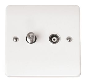 CMA170  Mode White Non-Isolated Satellite & Coaxial Plate